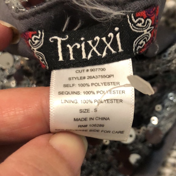 Trixxi sequined mini cocktail dress size small - Picture 8 of 10